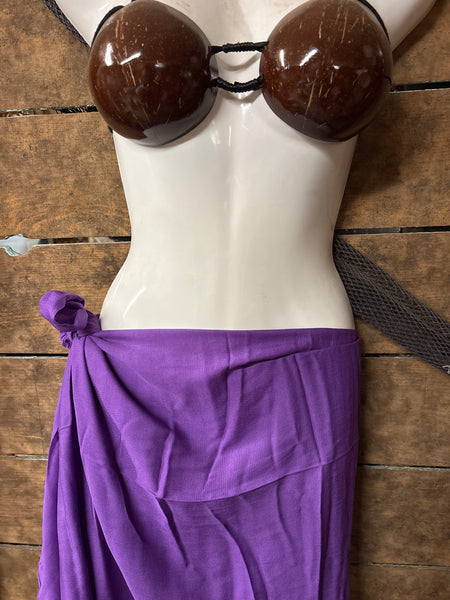 Pareu- No Fringe Rayon - Purple