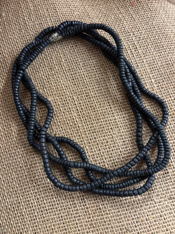 Black Coconut Bead necklace