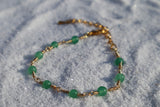 Jade Colored Bead Linked Bracelet