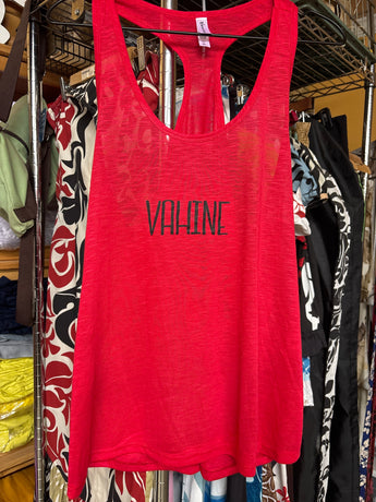 CLEARANCE- Ladies Flowy Tank Top- VAHINE- red
