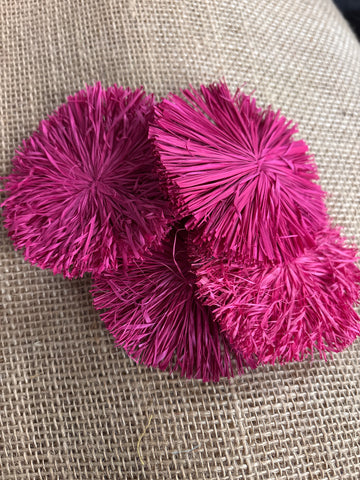 Raffia Circles- Berry