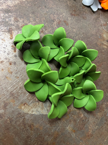 Clay Plumeria Flower Beads for Lei
