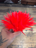 Rooster Saddle Feathers- Dyed Flamingo Pink