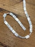 White RECTANGLE Kabibe Shell Strand