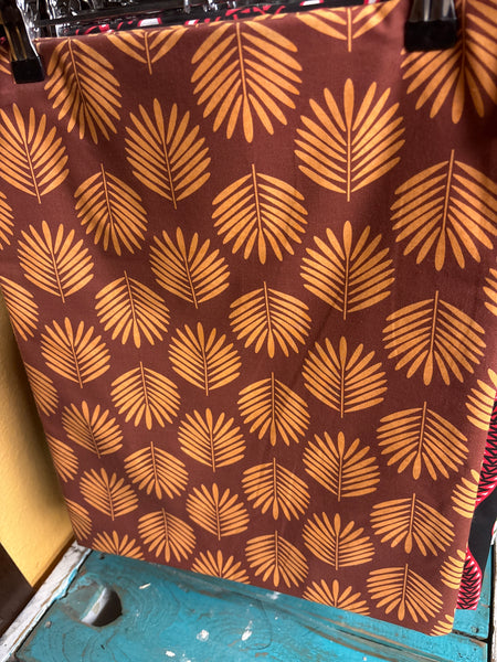 I’e Lavalava- Brown/Lite Orange Leaves
