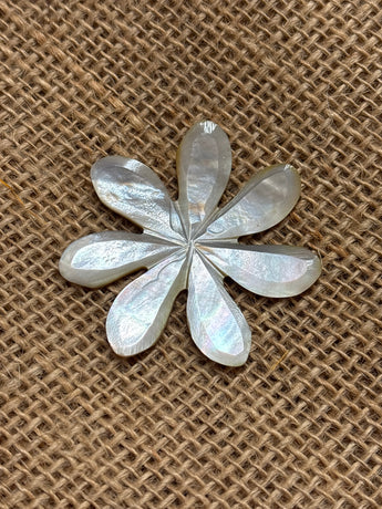 Mother of Pearl Tiare Flower Shell Yellow Lip