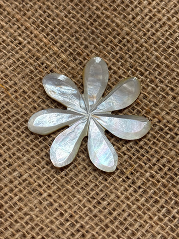 Mother of Pearl Tiare Flower Shell Yellow Lip