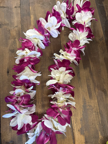 Orchid Lei White/Purple