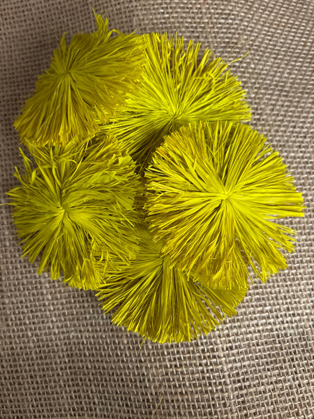 Raffia Circles- Yellow