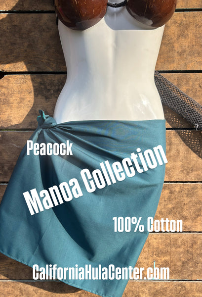 Manoa Premium Cotton Pareu Collection - Peacock