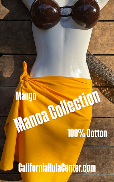 Manoa Premium Cotton Pareu Collection - Mango Yellow