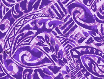 Purple Tribal Poly Cotton Fabric