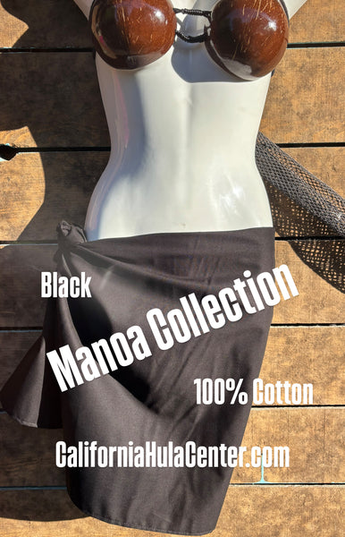 Manoa Premium Cotton Pareu Collection - Black