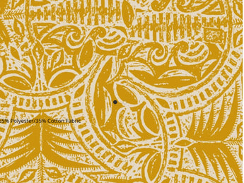 Yellow Mustard Tribal Poly Cotton Fabric