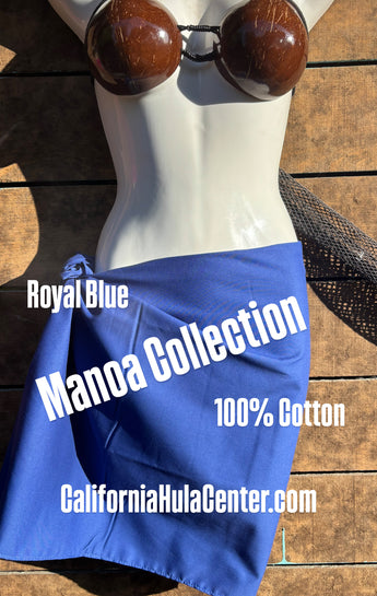 Manoa Premium Cotton Pareu Collection - Royal Blue