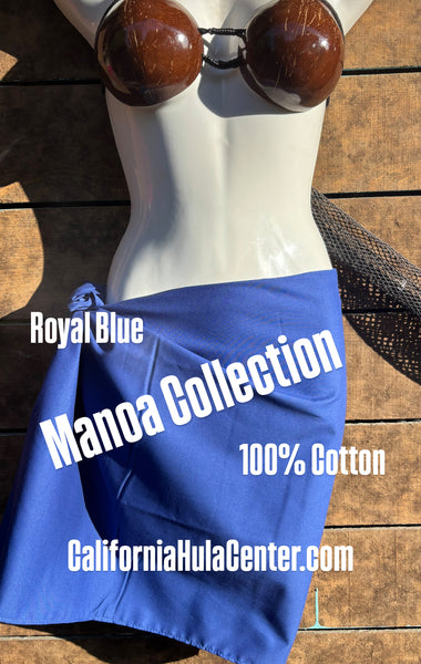 Manoa Premium Cotton Pareu Collection - Royal Blue