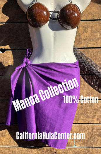Manoa Premium Cotton Pareu Collection - Dark Purple