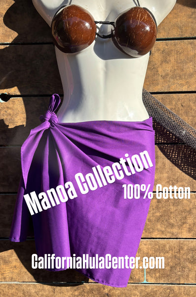 Manoa Premium Cotton Pareu Collection - Dark Purple