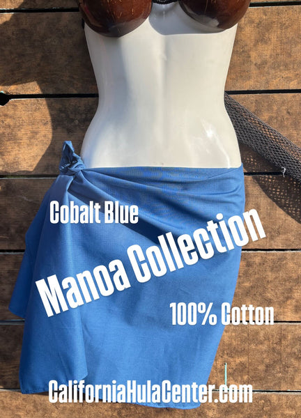 Manoa Premium Cotton Pareu Collection - Cobalt Blue
