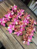 Small Fuchsia and Coral Orchid Hair Clip Flower