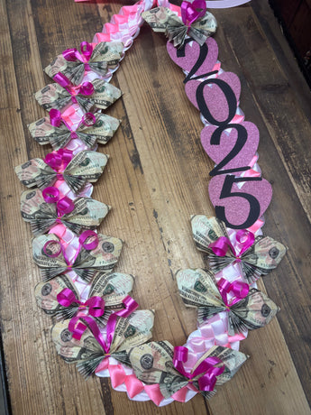 Double Ribbon Butterfly Money Lei