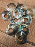 Black Lip Mother of Pearl Round Shell with Hole