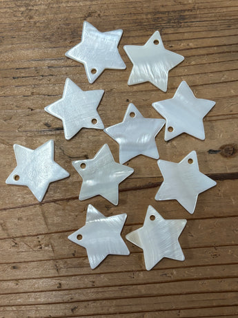 White Mother of Pearl Star Shell 1”