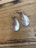 Brown lip MOP Shell Teardrop earrings