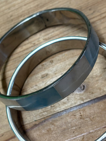 CLEARANCE- Mother of Pearl Bangle Bracelet- blue