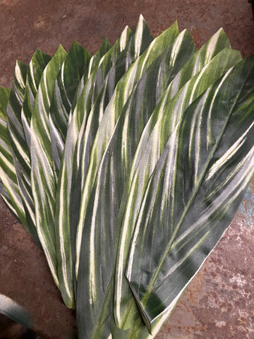 Artificial Bigger Ti Leaves (15)- Green/White