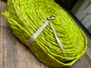 Woven Raffia - Lime Green 1/2” Wide
