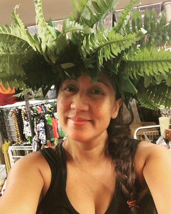 Forever Ti Leaf and Fern Lei Upo'o Head Crown