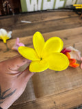 Jelly Foam Plumeria Hair Pick-Yellow