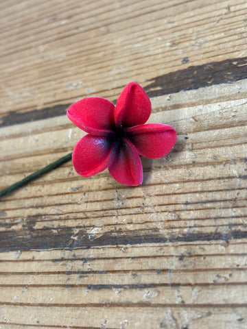 Mini Plumeria Hair Pick-Red