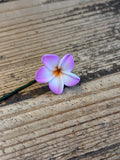 Mini Plumeria Hair Pick-Lavender/White