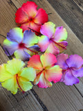 Foam Hibiscus 4” Hair Pick-Pink/Purple