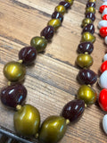 Kukui Nut Lei- Plum/Gold