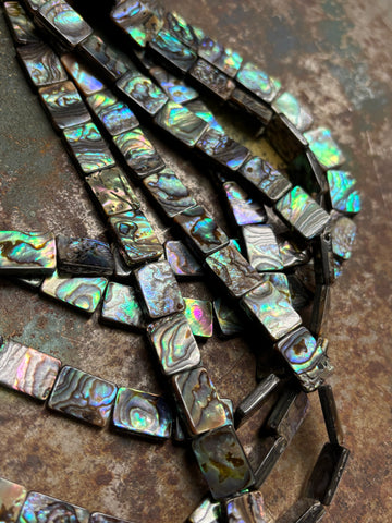 Abalone Paua RECTANGLE Shell Strand