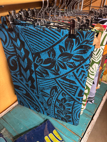 I’e Lavalava- Black/Turquoise Tribal