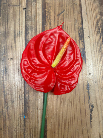 Giant Anthurium Real Touch Flower Stem- Red