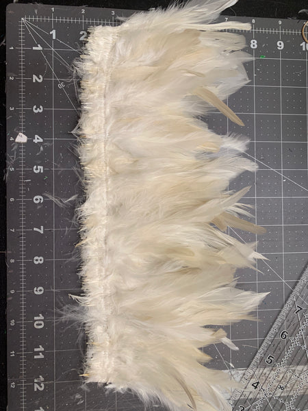 Natural White Rooster Schlappen Feathers