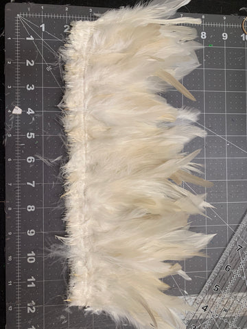 Natural White Rooster Schlappen Feathers