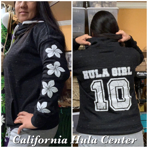 Cowl Neck Hula Girl Sweatshirt