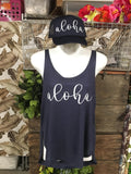 Ladies Side Slit Tank- Aloha