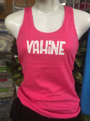 CLEARANCE- Ladies Fitted Tank Top- VAHINE- Hot Pink