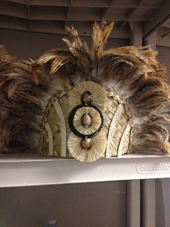 Tahitian Feather Front Headpiece