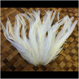 WHITE Rooster Tail Feathers 25 pack 9-12" long