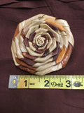 Brown/Tan 2-Toned Lauhala Roses 3" wide