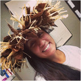 Coconut Fiber, Tapa Cloth & Raffia Crown Tahitian Headpiece