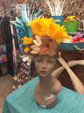 Feather and Coconut Fiber Headpiece